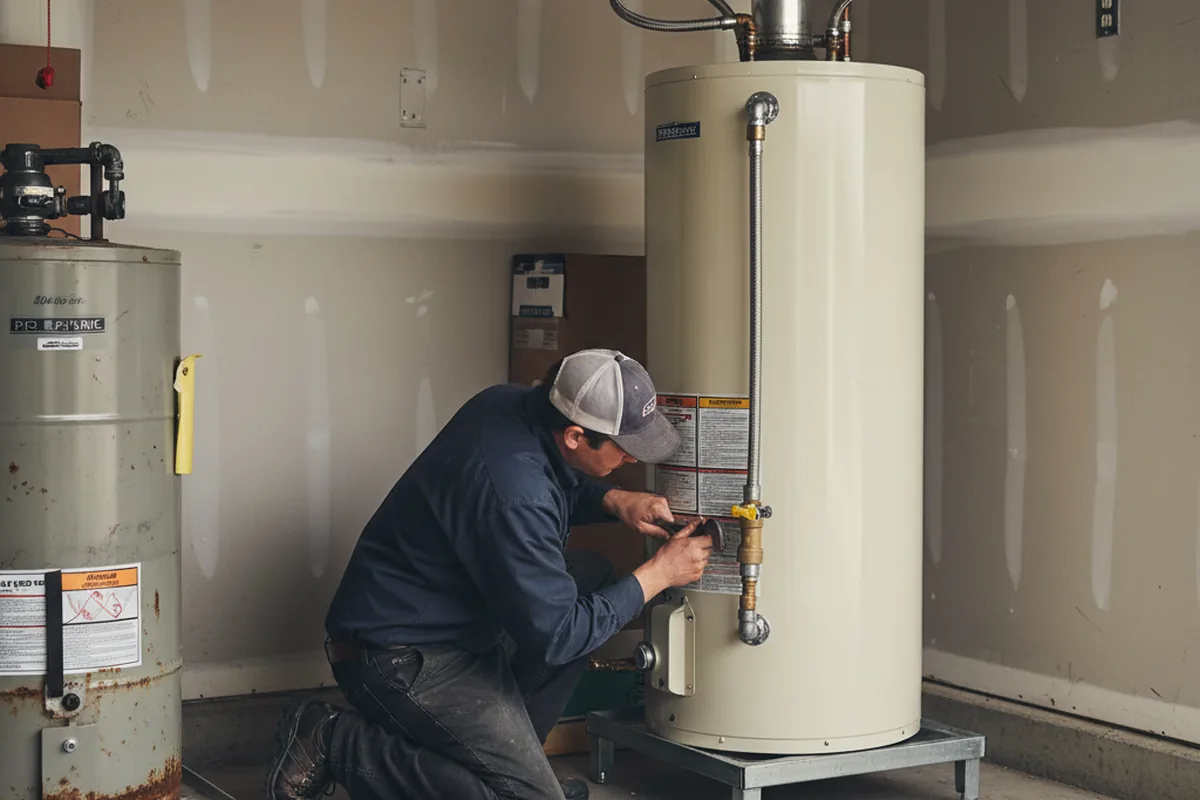 Water heater and shutoff valve replacement in Ravena